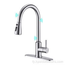 Rotearjende sensor oanrekke oan TROCHPOS BURBELDED NICKEL FAUCET